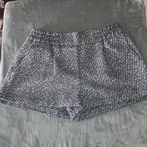 Alya Women's High Waist Charcoal Tweed Shorts